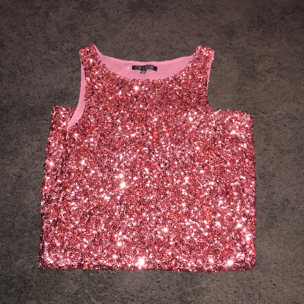 Love Culture Pink, Sequin Fitted Dress